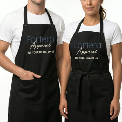 Custom Embroidered Apron with Logo - Personalized Bib Apron