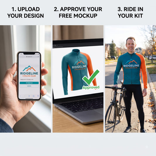Custom Long Sleeve Cycling Jersey - Upload Your Design | Fortera Apparel