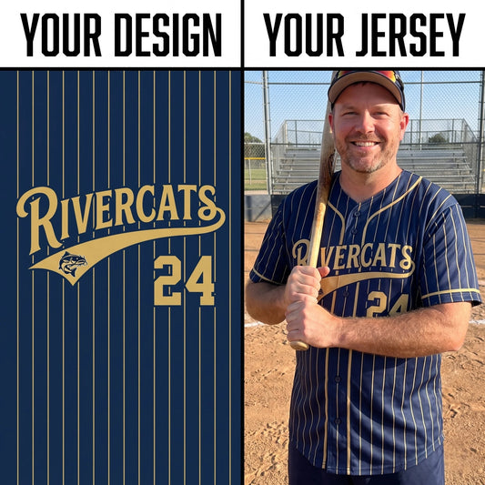 Custom softball jersey with team name and number