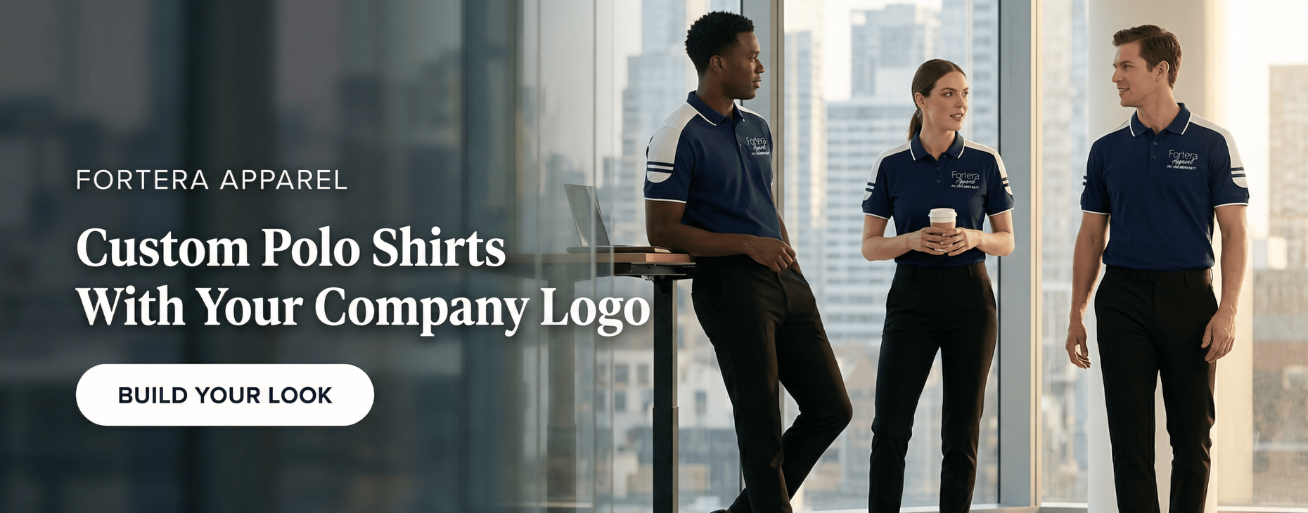 Custom Embroidered Corporate Polo Shirts - Fortera Apparel