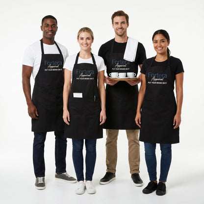 Custom Embroidered Apron with Logo - Personalized Bib Apron