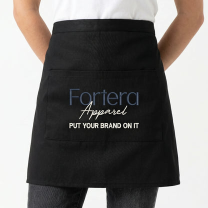 Custom Personalized Half Waist Apron with Embroidered Logo | Fortera Apparel
