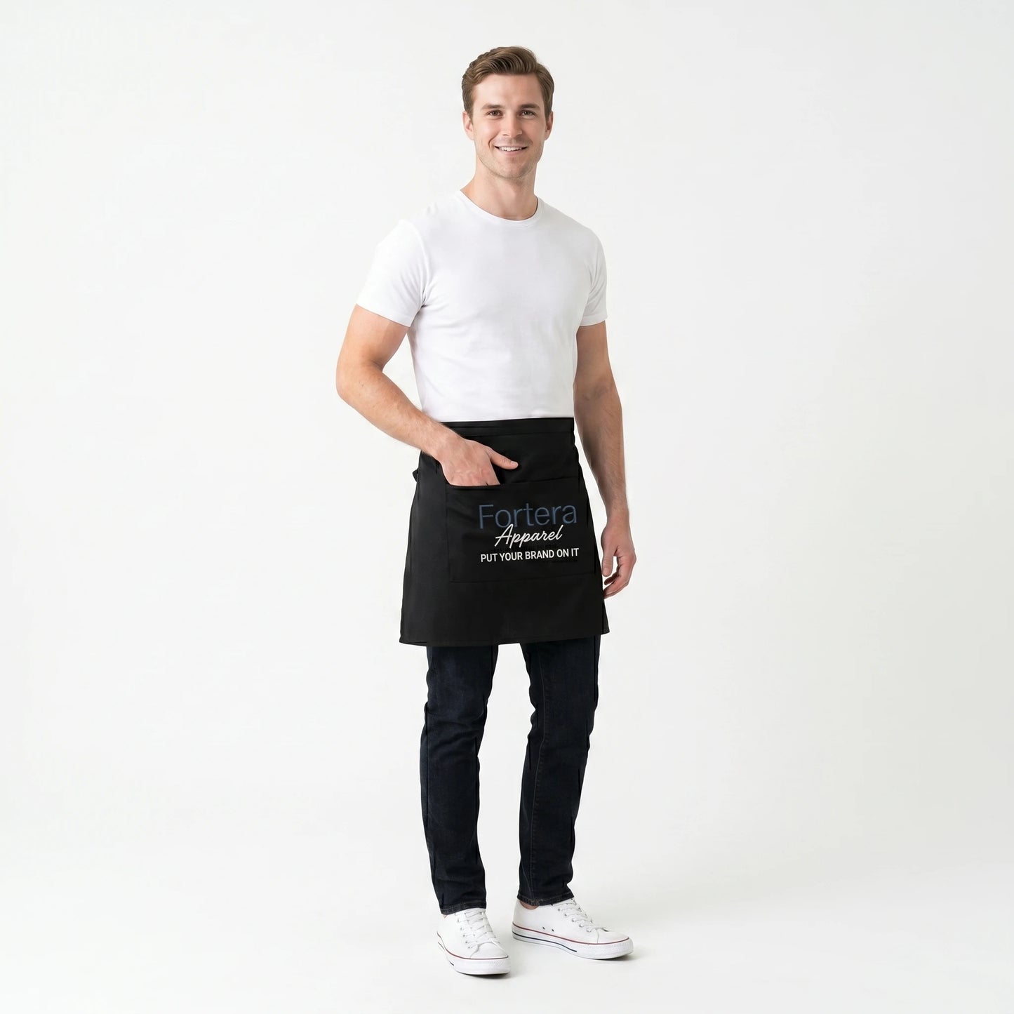 Custom Personalized Half Waist Apron with Embroidered Logo | Fortera Apparel