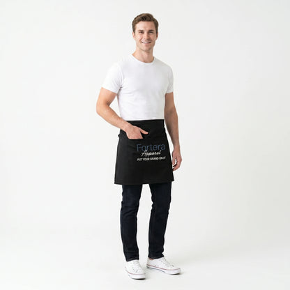 Custom Personalized Half Waist Apron with Embroidered Logo | Fortera Apparel