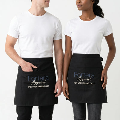 Custom Personalized Half Waist Apron with Embroidered Logo | Fortera Apparel