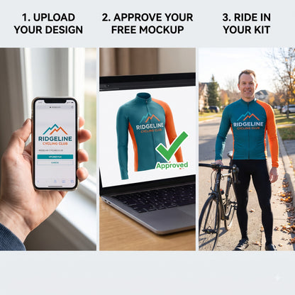 Custom Long Sleeve Cycling Jersey - Upload Your Design | Fortera Apparel