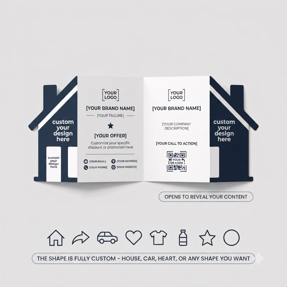 Custom Shape Business Cards | Die Cut, Square & Rounded | Fortera Apparel