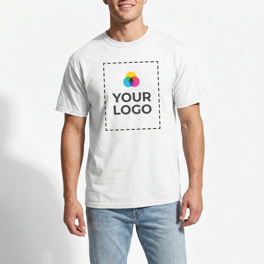 Comfort Colors Custom T-Shirt - Male model premium editorial front view