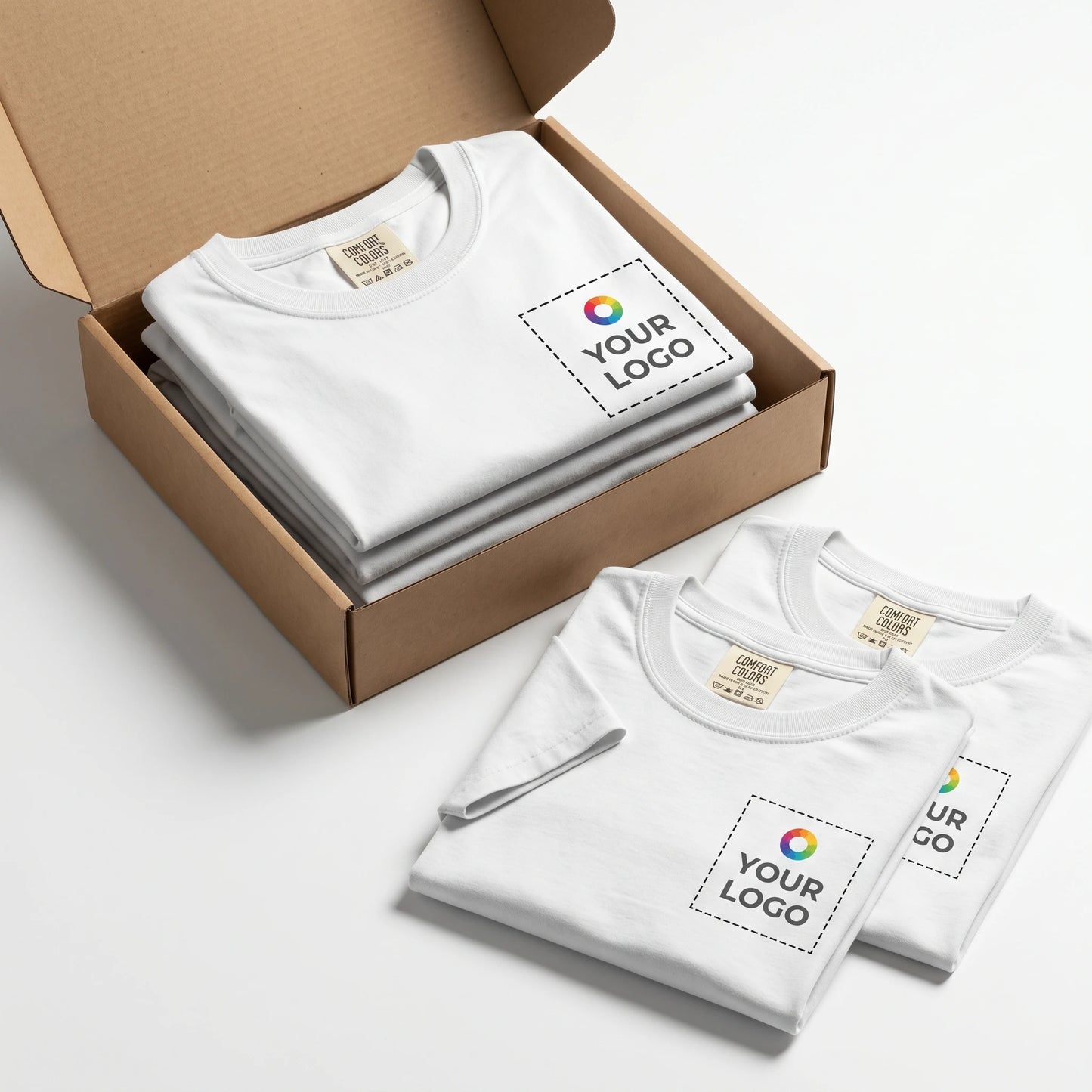 Comfort Colors Custom T-Shirt - Close-up neckline with brand tag