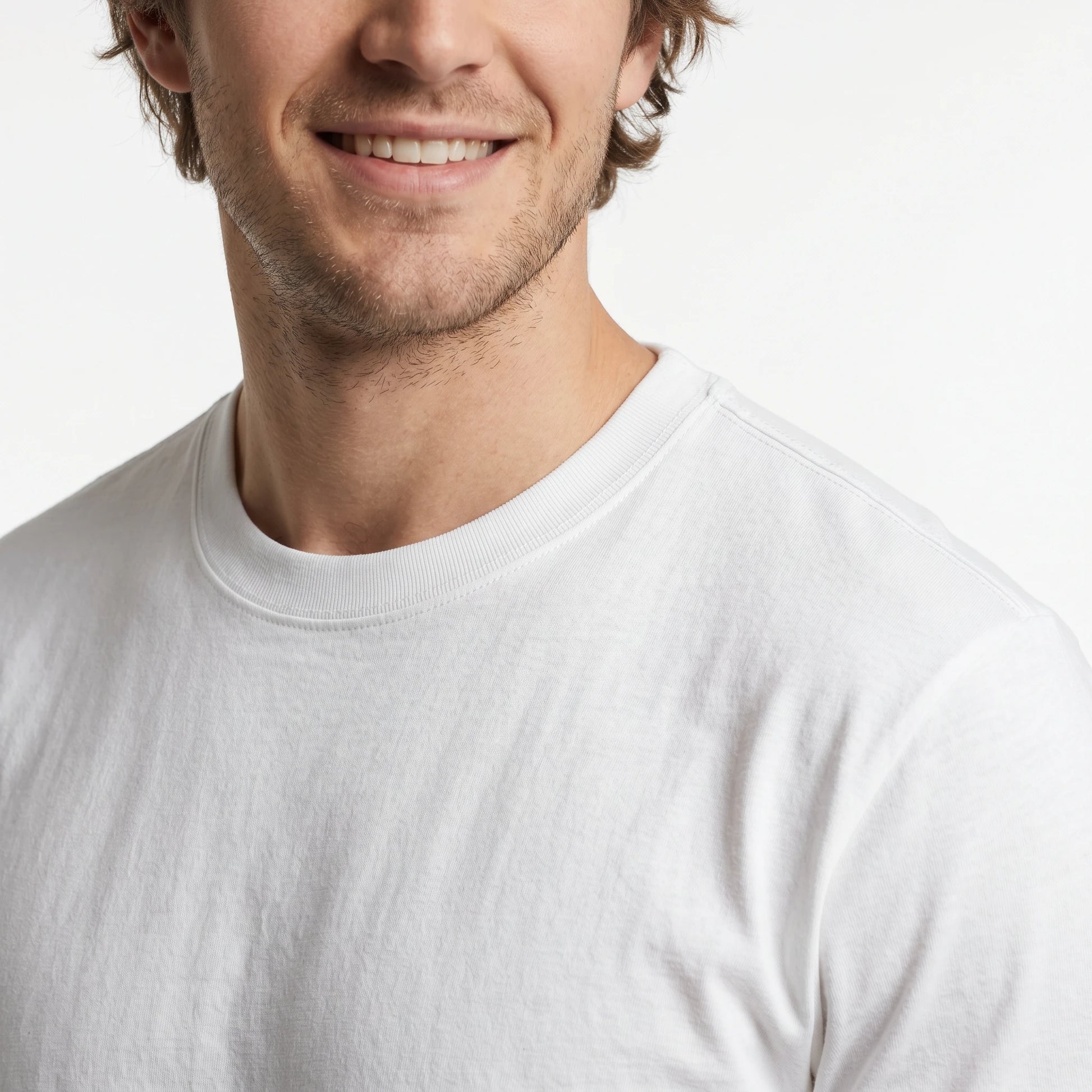 Custom T-Shirt with Logo - Close-up neckline and fabric detail