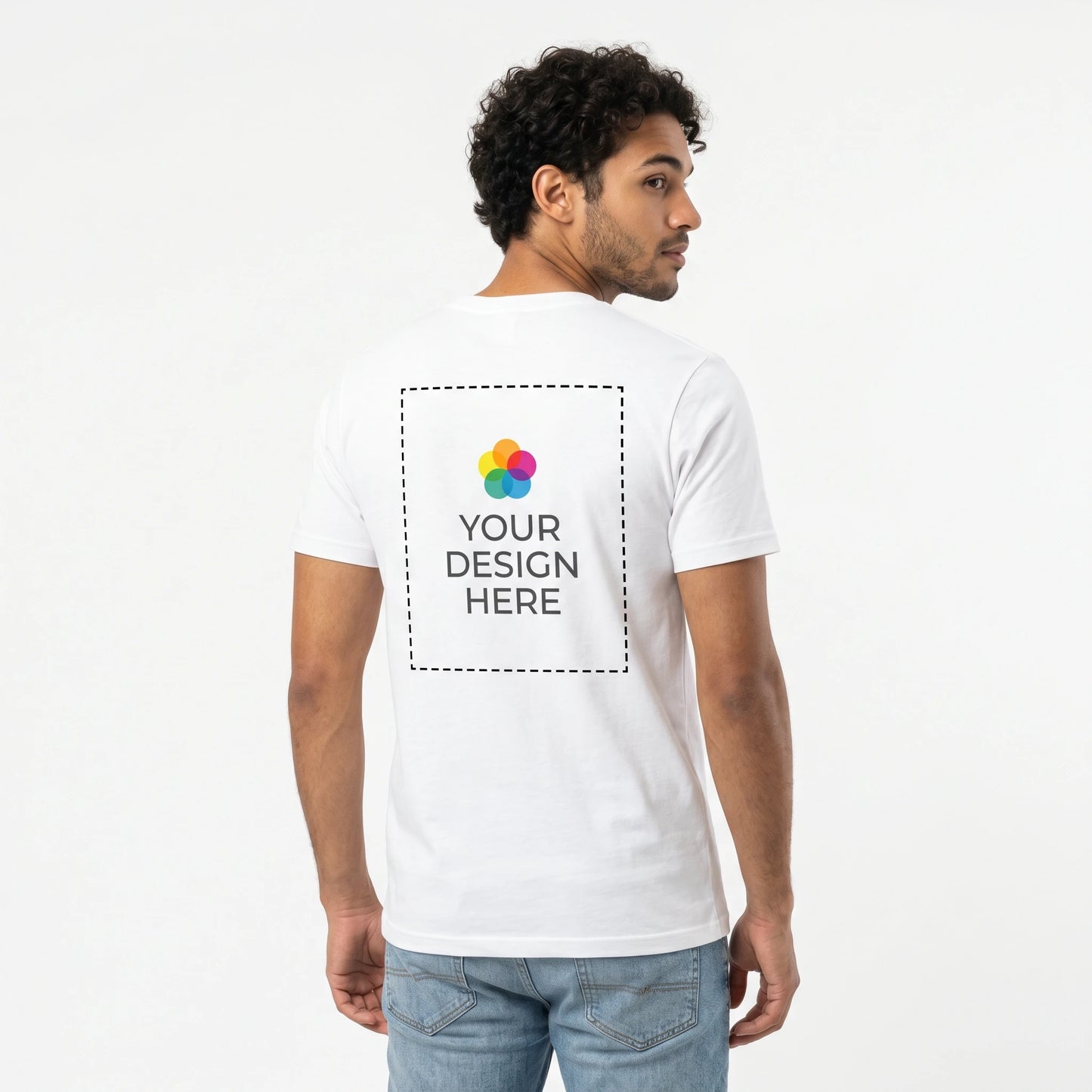 Custom T-Shirt with Logo - Female model front view