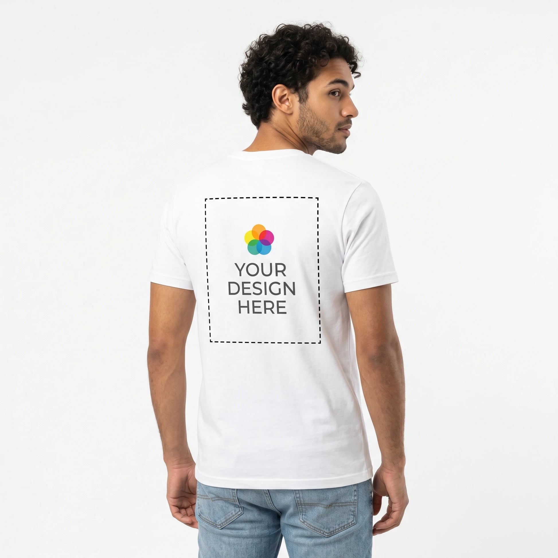 Custom T-Shirt with Logo - Female model front view