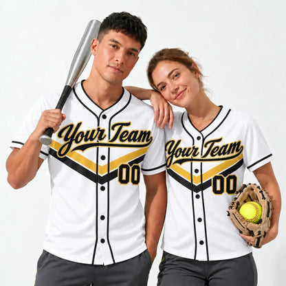 Champion Gold softball tournament shirt worn by a baseball player and a softball player