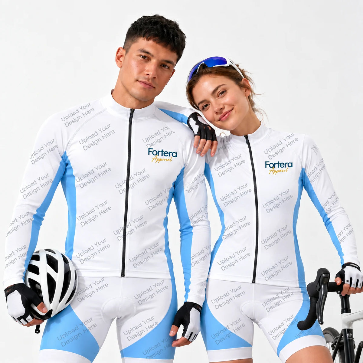 Custom Bike Kits - Long Sleeve Cycling Jersey & Bib Shorts Set | Fortera Apparel