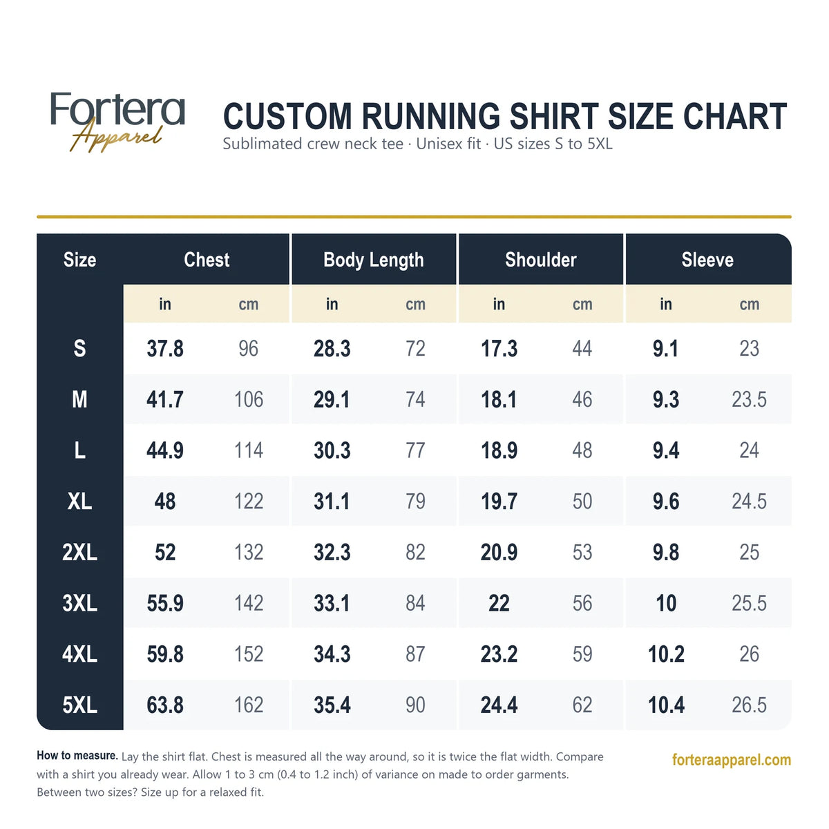 Custom Running Shirts - Upload Your Design | Sublimated Performance Tee | Fortera Apparel