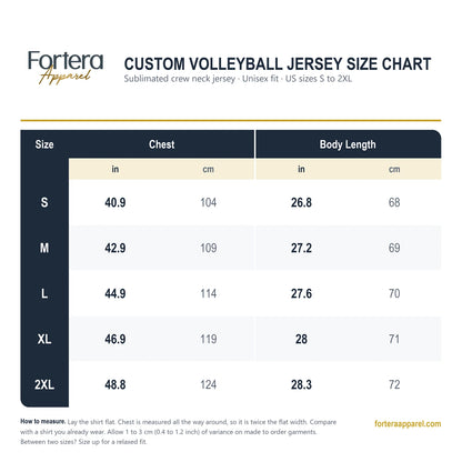 Custom Volleyball Jerseys - Upload Your Design | Sublimated Team Jersey | Fortera Apparel