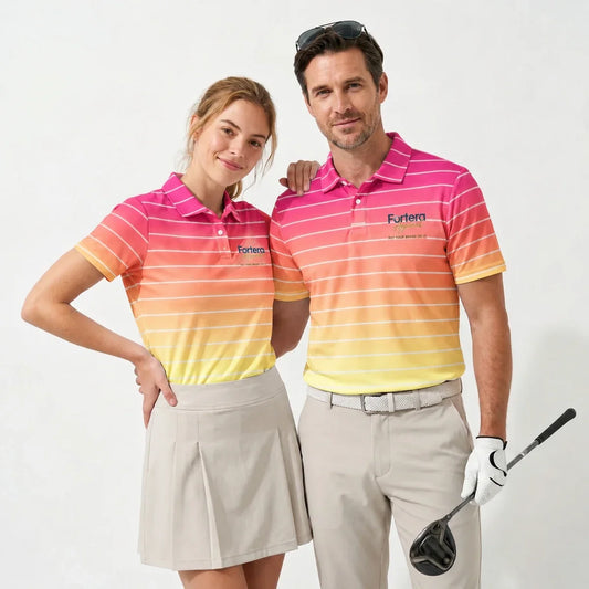 Gradient Polo Shirt with Fortera Apparel chest logo