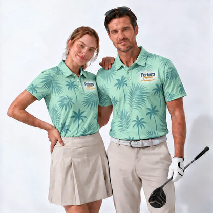 Palm Tree Polo Shirt with Fortera Apparel chest logo