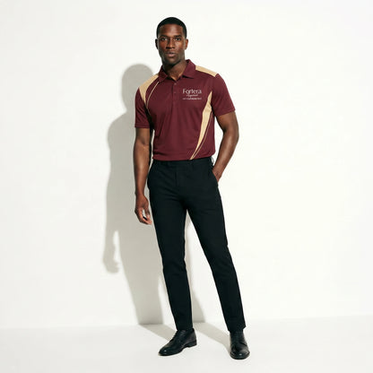 Sublimation Polo Shirt Side Curve close-up fabric texture - Fortera Apparel